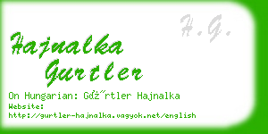 hajnalka gurtler business card